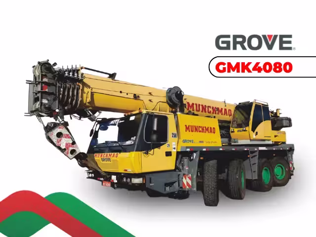 Guindaste Grove GMK4080 80 toneladas para locação em Campinas SP