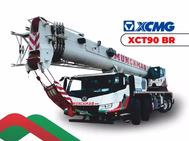 Guindaste XCMG XCT90 BR 90 toneladas para locação em Campinas SP