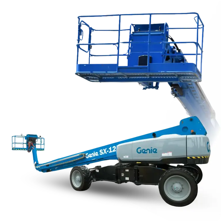 Plataforma elevatória telescópica Genie SX-125 para aluguel em Campinas SP — alcance de 40 metros para trabalhos em altura