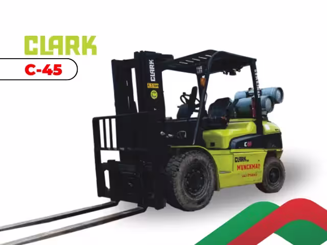Empilhadeira Clark C-45 para locação em Catalão-GO — capacidade 4,5 toneladas diesel