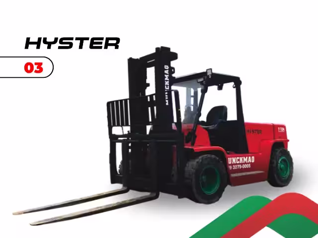 Empilhadeira Hyster 7 toneladas compacta para locação em Catalão-GO — carga pesada