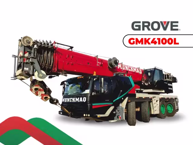 Guindaste Grove GMK4100L de 100 toneladas para locação em Catalão GO