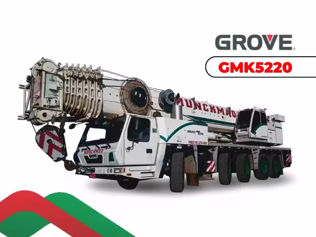 Guindaste Grove GMK5220 de 220 toneladas em operação em Catalão GO