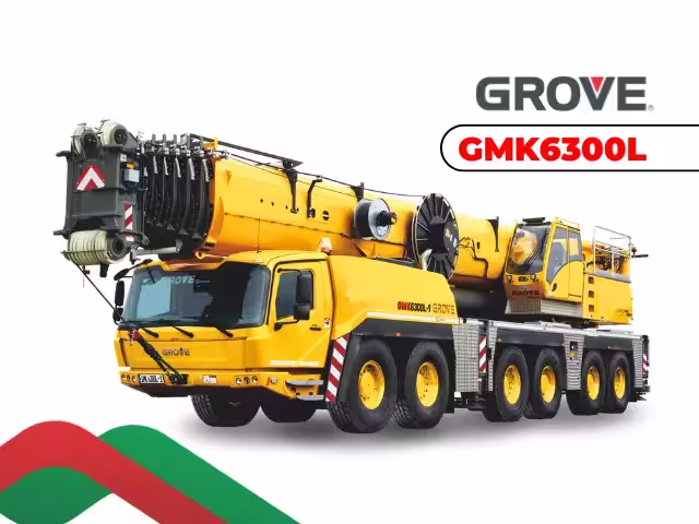Guindaste Grove GMK6300L de 300 toneladas para locação em Catalão GO