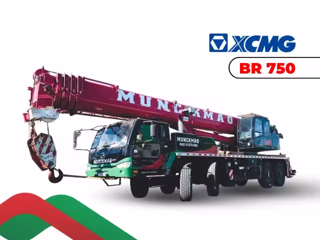 Guindaste XCMG BR750 de 75 toneladas para locação em Catalão GO