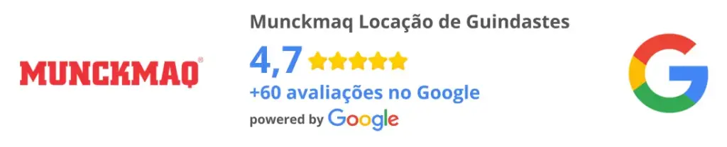 Avaliações 5 estrelas da MunckMAQ no Google para serviços de guindaste em Catalão GO